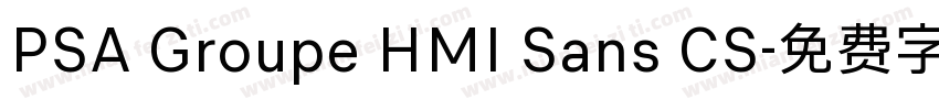 PSA Groupe HMI Sans CS字体转换